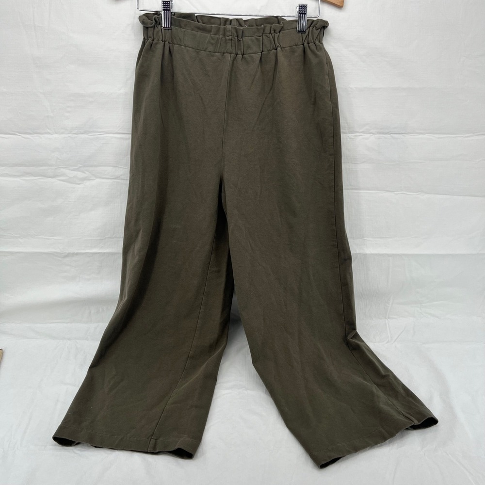 Two by Vince Camuto Womens Olive Green Wide Leg Paperbag Elastic Waist Pants XS